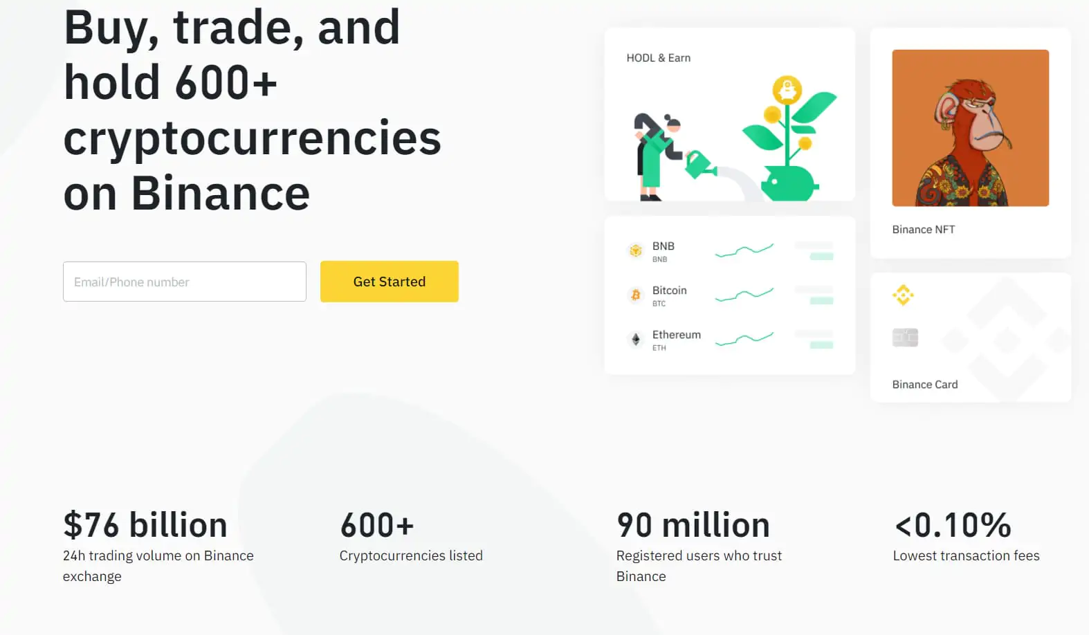 Binance'de kripto para ticareti yapın